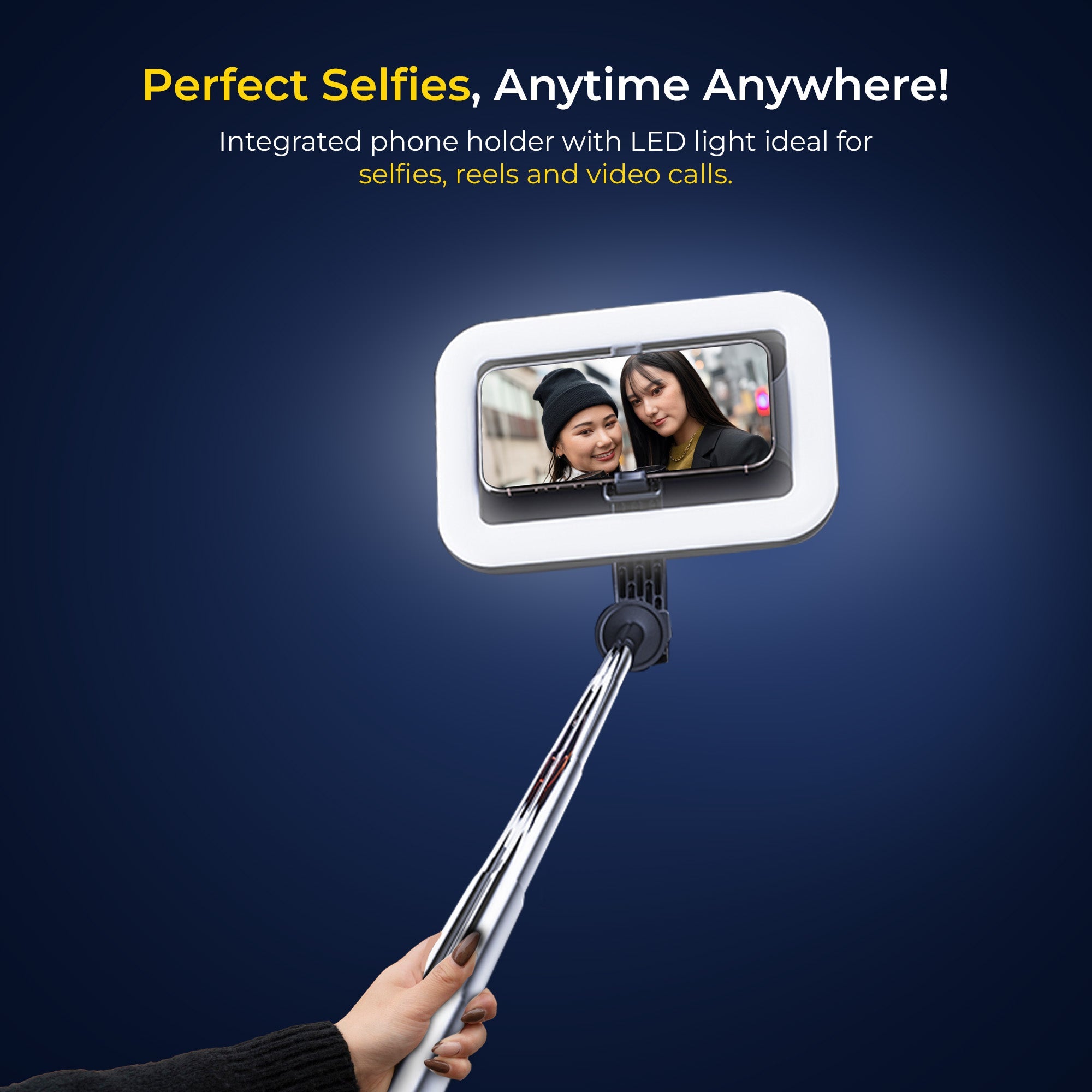Digitek (DTR 630 SS) Extendable Tripod Selfie Stick with Fill Light