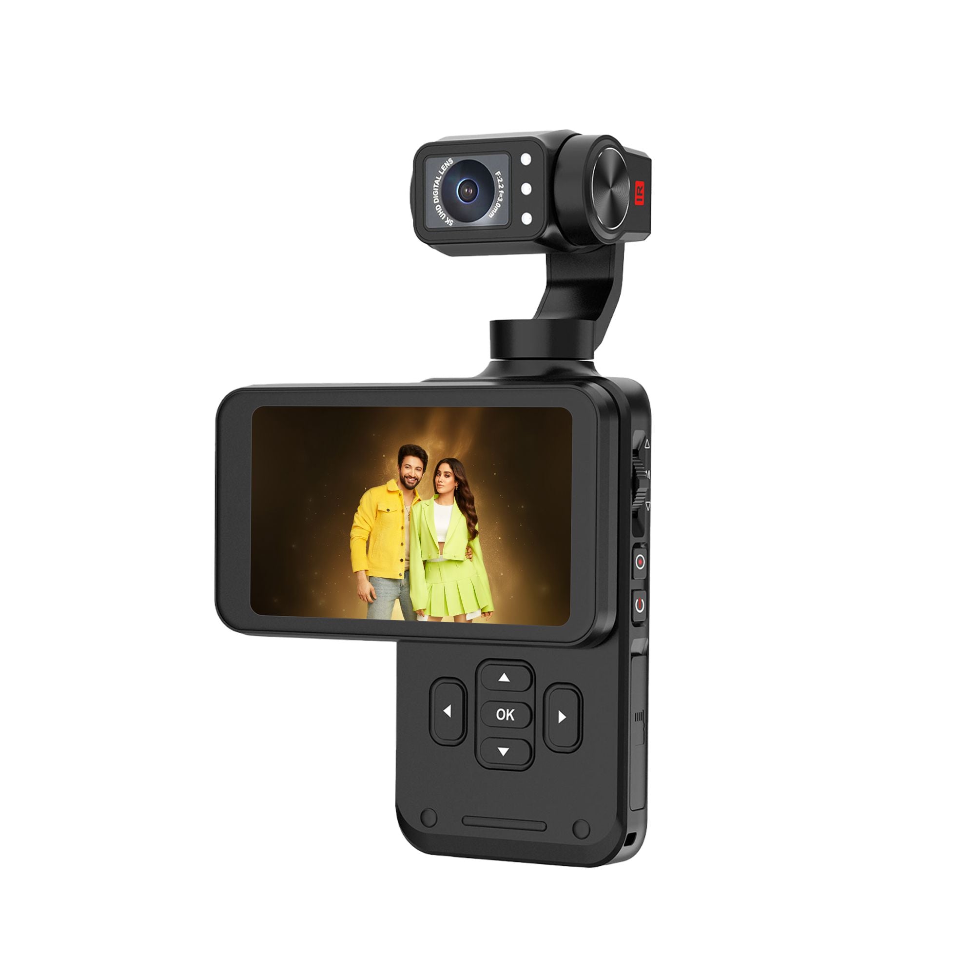 Digitek (DAC 202) 5K 3-Axis Handheld Action Camera with AI Face Tracking