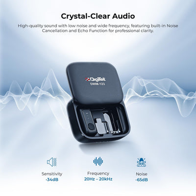 Digitek (DWM 123) 2-in-1 Wireless Microphone (Black)