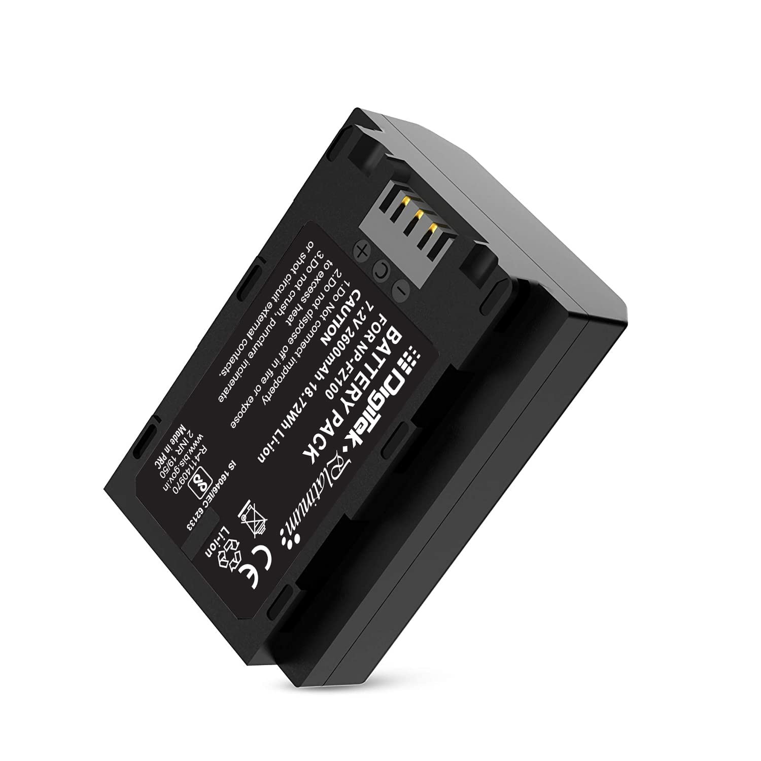 Digitek (FZ-100) Platinum FZ-100 2600 mAh Secondary Rechargeable Lithium-ion Battery for Sony Digital Camera, Compatibility - for Alpha a9 II, Alpha a9, Alpha a7R IV, Alpha a7R III, Alpha a7 III, Alpha a6600 - Digitek