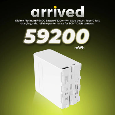 Digitek (NP-F980 C Platinum) 16000mAh Rechargeable Li-ion Battery for Cameras