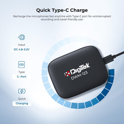 Digitek (DWM 123) 2-in-1 Wireless Microphone (Black)